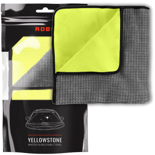 ADBL YELLOWSTONE MIKROFIBRA WAFLOWA RĘCZNIK DO MYCIA SZYB BEZ SMUG 2w1