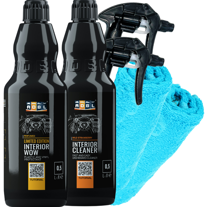 zestaw do czyszczenia pielęgnacji wnętrza auta ADBL WOW  + ADBL Interior Cleaner 0,5l