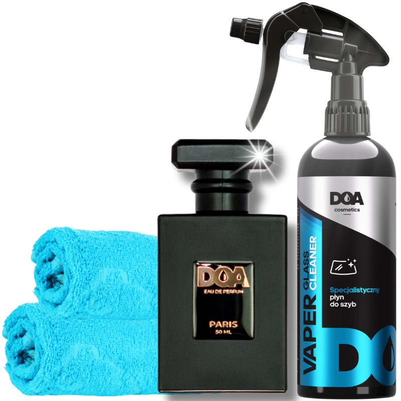 Zestaw do wnętrza DOA Vaper glass cleaner i Perfumy Do Auta Paris Zestaw do wnętrza DOA Vaper glass cleaner i Perfumy Do Auta Paris