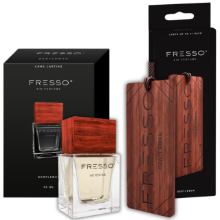 FRESSO Gentelman Zestaw Perfumy do samochodu 50 ml + zawieszka do auta