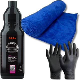 ADBL SNOWBALL SZAMPON 1L + Ręcznik do osuszania duży + rękawiczki nitrylowe