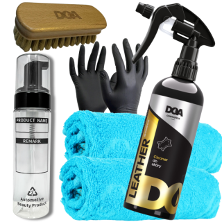 DOA Leather Shampoo płyn do skór + Szczotka do skór naturalne włosie