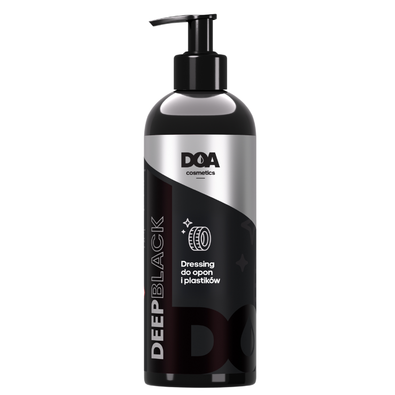 DOA Cosmetics Deep Black 500ml - dressing do opon i plastików zewnętrznych DOA Cosmetics Deep Black 500ml - dressing do opon i plastików zewnętrznych