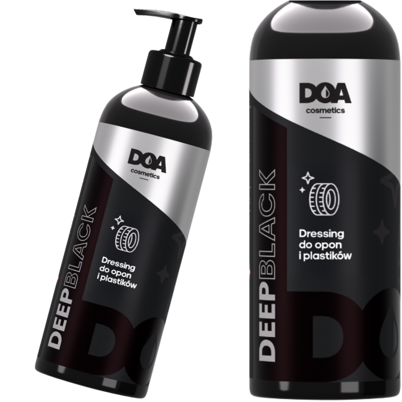 DOA Cosmetics Deep Black 500ml - dressing do opon i plastików zewnętrznych