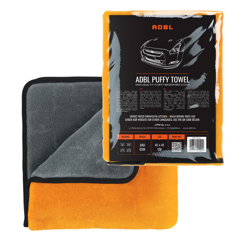 ADBL Puffy Towel - puszysta mikrofibra o długim włóknie - 41x41 cm 840 gsm