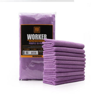 Work Stuff - Worker 10-pack PURPLE mikrofibra do czyszczenia i pielęgnacji