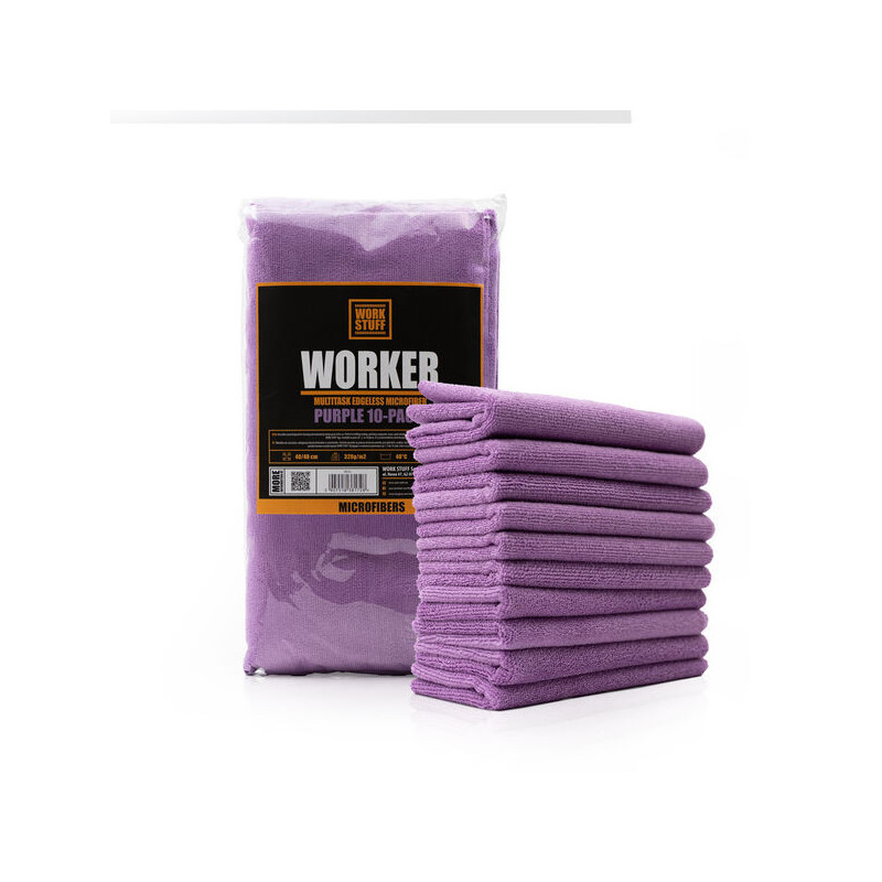 Work Stuff - Worker 10-pack PURPLE mikrofibra do czyszczenia i pielęgnacji