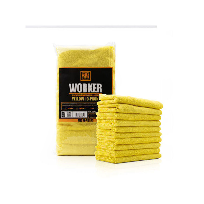 Work Stuff - Worker 10-pack YELLOW mikrofibra do czyszczenia i pielęgnacji