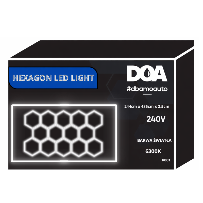 Oświetlenie LED STUDIO ZTF6001  plaster miodu heksagony 2440x4850mm