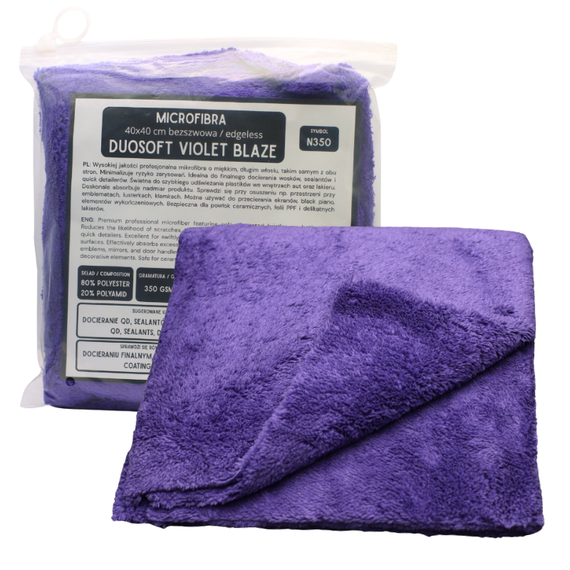 Mikrofibra Bezszwowa Duosoft Violet Blaze 40x40cm 350g/m2
