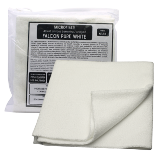 Mikrofibra Bezszwowa Falcon Pure white 360g/m2 40x40cm