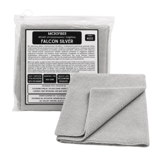 Mikrofibra bezszwowa Falcon Nightfall Silver 40x40cm 360g/m2 N354