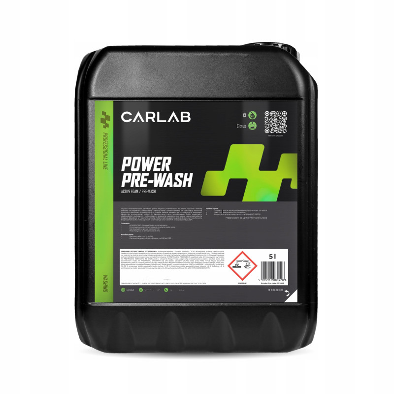 CARLAB PRO Power Pre-Wash - Skoncentrowana zasadowa aktywna piana 5L