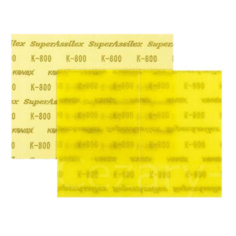 Kovax Super Assilex Lemon 130 × 170 mm K800 – wstęga ścierna na rzep