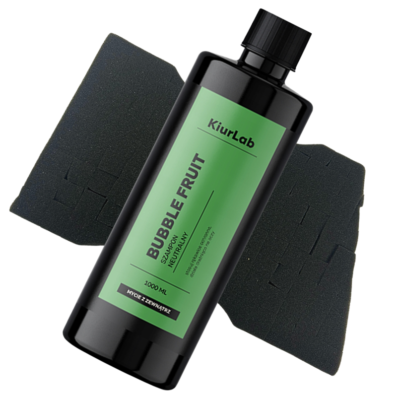 KiurLab Bubble Fruit 1L - bezpieczny szampon do mycia samochodu z neutralnym pH + DOA  FAKE SPONGE