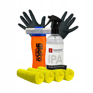Soft99 Glaco DX trwała niewidzialna wycieraczka + IPA + 4 mikrofibry