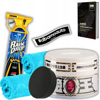 Soft99 The King of Gloss White wosk do jasnych lakierów + Rain Drop Bazooka