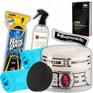 Soft99 The King of Gloss White wosk do jasnych lakierów + Rain Drop Bazooka
