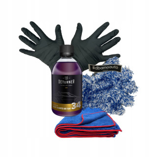 Mycie auta szamponem samochodowym DETURNER 34 + akcesoria detailingowe