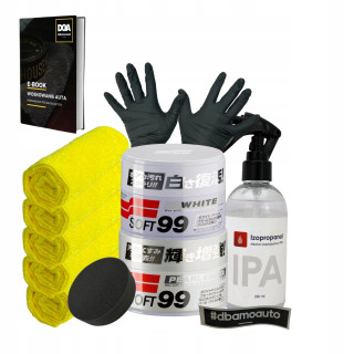Wosk samochodowy zestaw do woskowania auta Soft99 Wax + akcesoria