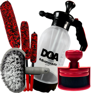 DOA zestaw aplikator pędzel do opon szczotka do czyszczenia felg opryskiwacz