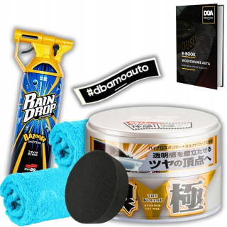 Soft99 Kiwami wosk hybrydowy do jasnych lakierów 200g + Rain Drop Bazooka
