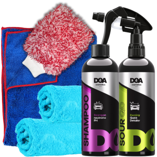 DOA Sour QD kwaśny quick detailer + shampoo ręcznik do osuszania mikrofiry