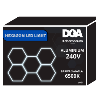 Zestaw Led HEKSAGON 240V aluminium 6500k a001 oświetlenie
