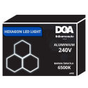 Zestaw Led HEKSAGON 240V aluminium 6500k a002 oświetlenie Zestaw Led HEKSAGON 240V aluminium 6500k a002 oświetlenie